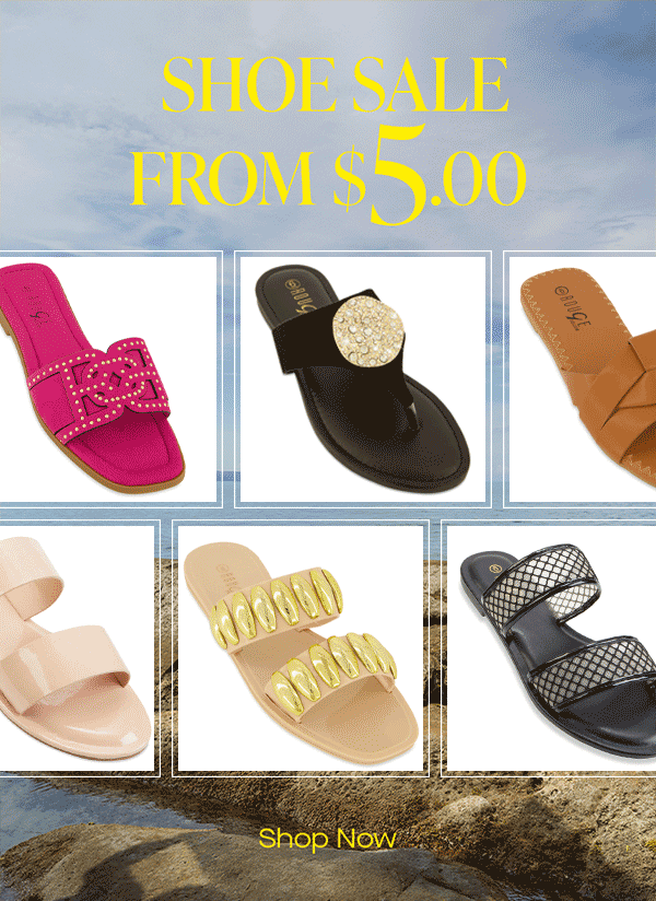 SHOE SALE FROM $5.00 SHOP NOW