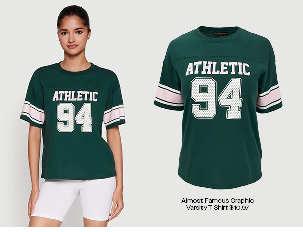 Almost Famous Graphic Varsity T Shirt