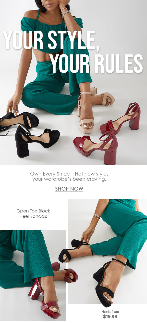 YOUR STYLE, YOUR RULES SHOP NOW