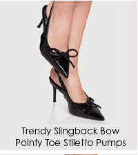 Trendy Slingback Bow Pointy Toe Stiletto Pumps