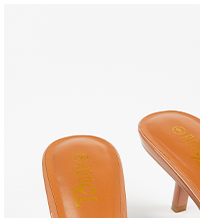 Open Toe Slant Heel Mules