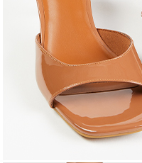Open Toe Slant Heel Mules