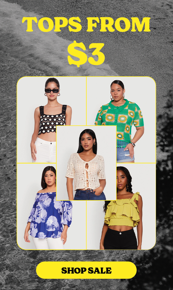TOPS FROM $3 SHOP SALE