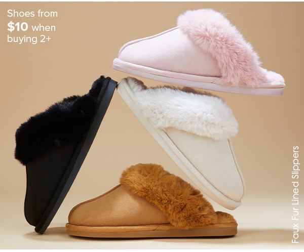 Faux Fur Lined Slippers
