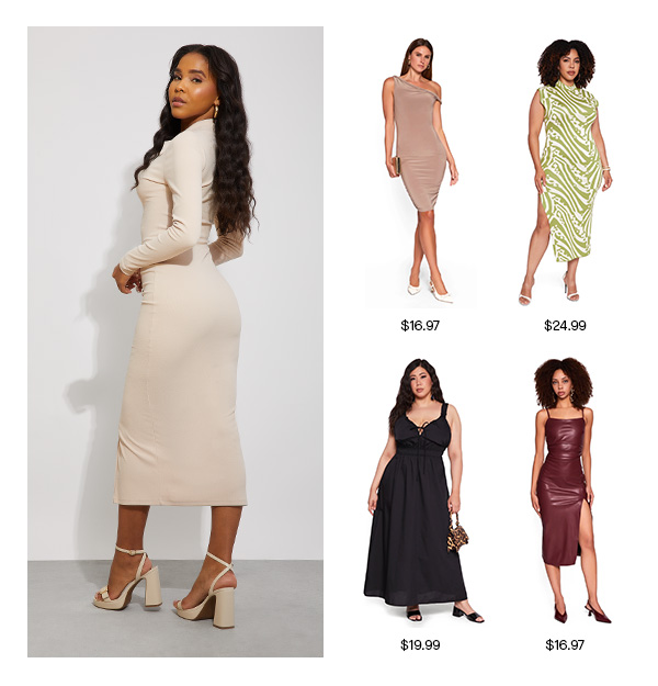 Dresses from $6.99