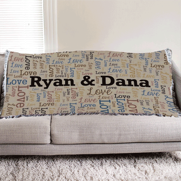 $34.99 Personalized Oversized Afghan Throws With Code: COZY34JS