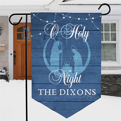 Personalized O Holy Night Pennant Garden Flag