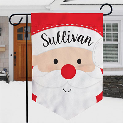 Personalized Santa Pennant Garden Flag