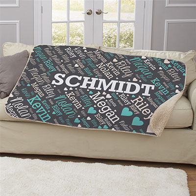 Personalized Family Name Word-Art Sherpa