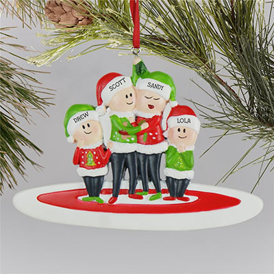 Personalized Ugly Sweater Family Christmas Ornament