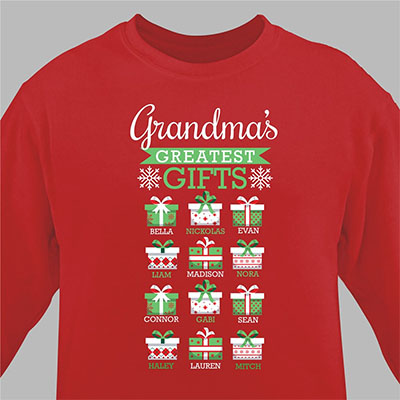 Personalized Greatest Gifts With Presents Sweatshirt