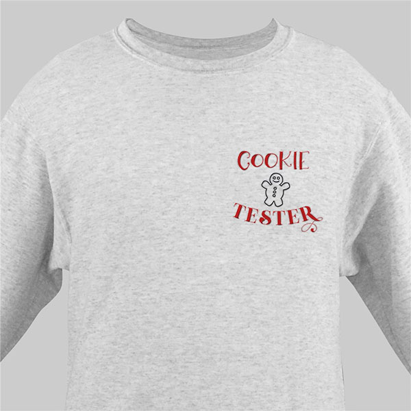 Embroidered Cookie Baker or Tester Sweatshirt