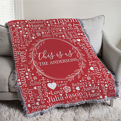 Personalized This Is Us Word Art 50x60 Afghan Throw