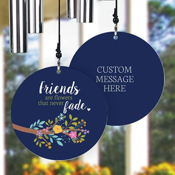 Personalized Friends Are Flowers That Never Fade Wind Chime
