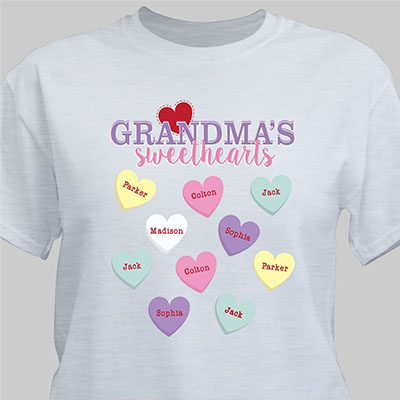 Personalized Grandma's Sweethearts T-shirt