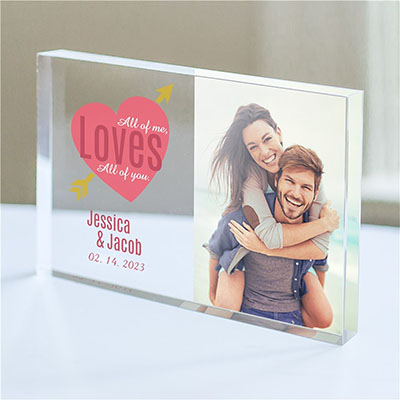 Personalized All Of Me Loves All Of You Photo Acrylic Keepsake