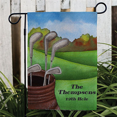 Golf Garden Personalized Flag