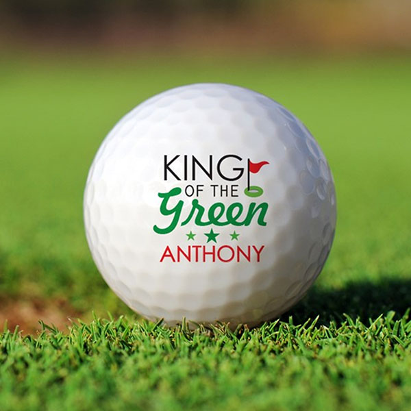 Personalized King of the Green Golf Ball Set