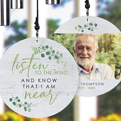 Personalized Listen To The Wind Wind Chime