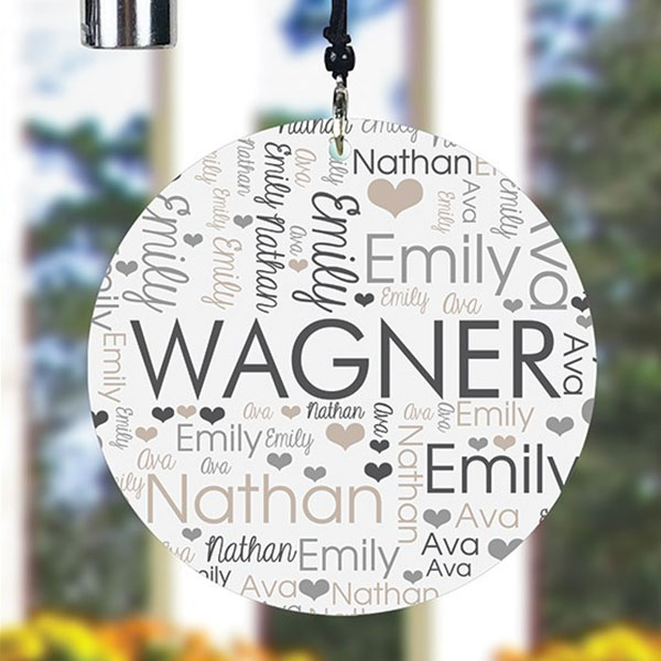 Personalized Word-Art Wind Chime