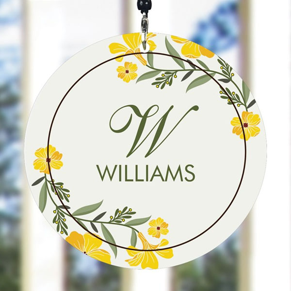 Personalized Yellow Flowers Wind Chime