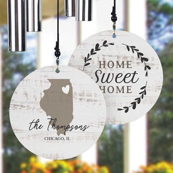 Personalized Home Sweet Home Wind Chime