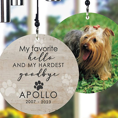 Personalized Hardest Goodbye Photo Wind Chime