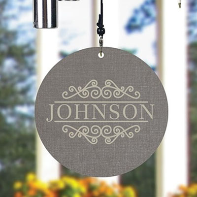 Personalized Family Name With Scroll Wind Chime