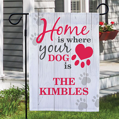 Personalized Home Is Where Your Pet Is Garden Flag