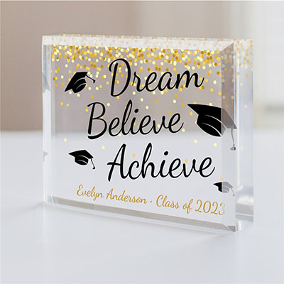 Personalized Dream.Believe.Achieve Keepsake