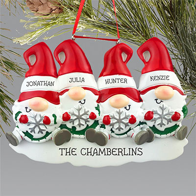 Personalized Gnome Family Ornament