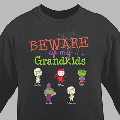 Personalized Beware of My Grandkids Sweatshirt