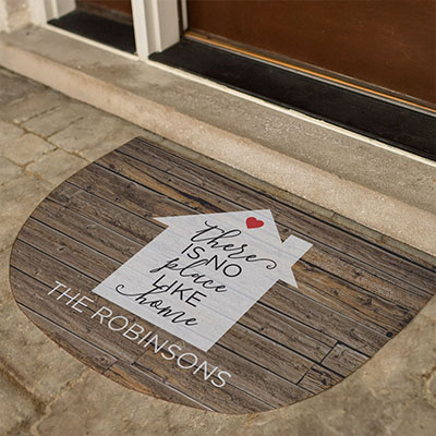 Personalized There Is No Place Like Home Half Moon Doormat