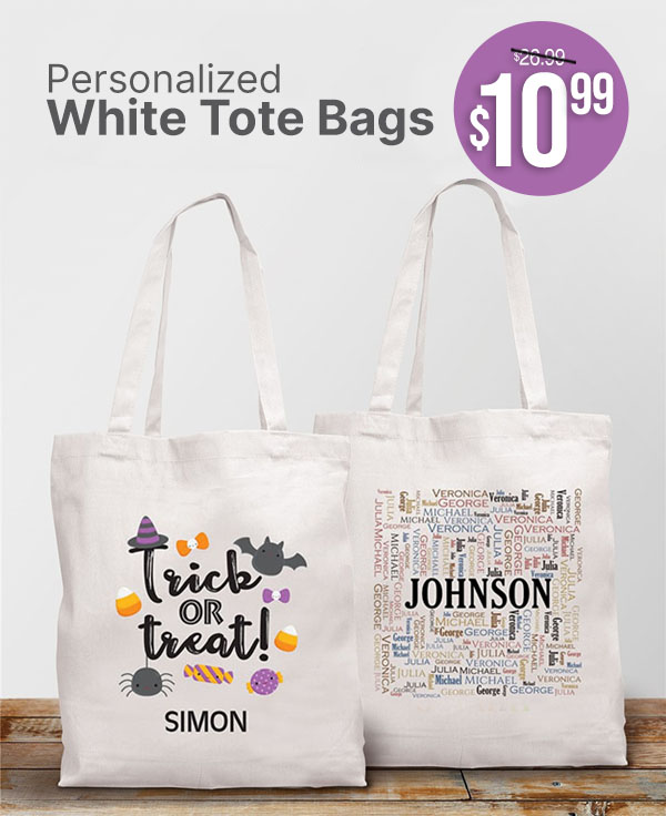 $10.99 Personalized Tote Bags With Code: BAGS10KS