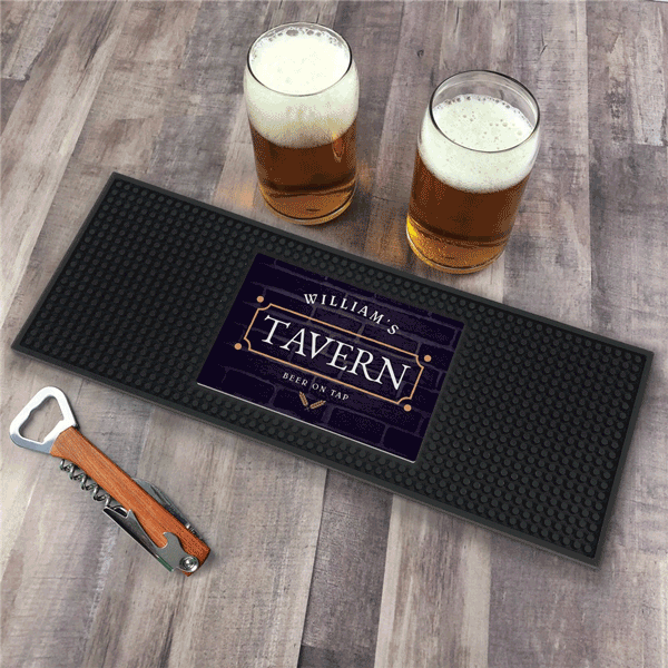 Personalized Bar Mats $17.99 Each With Code: BAR17ET