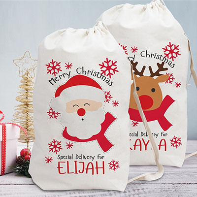 Personalized Christmas Characters Gift Sack