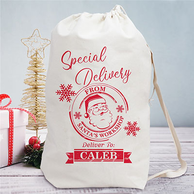 Personalized Special Delivery Postage Gift Sack