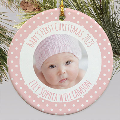 Baby's First Christmas Ornament Personalized