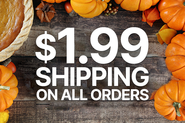 $1.99 Economy Shipping with Code: TURKEY199KT