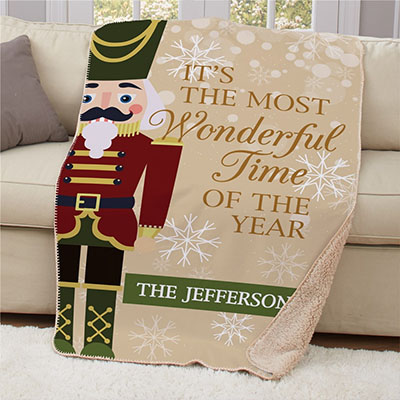 Personalized Nutcracker Sherpa Blanket