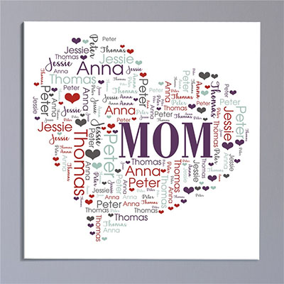 Heart Word-Art Canvas