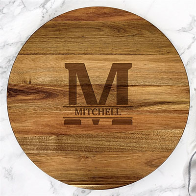 Engraved Family Name Lazy Susan