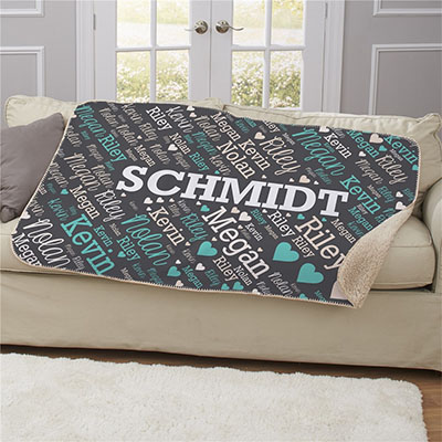 Personalized Family Name Word-Art Sherpa