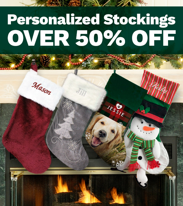 Shop Early & Save! Personalized Stockings Over 50% Off – No Code Needed!