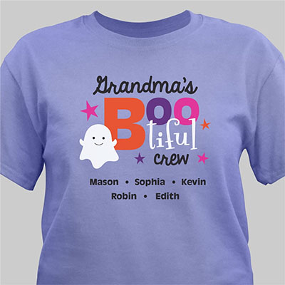 Personalized Grandmas Bootiful Crew T-Shirt