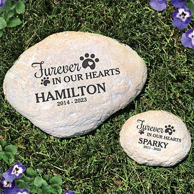 Engraved Furever In My Heart Garden Stone