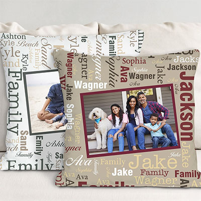 Personalized Memories Word-Art Throw Pillow