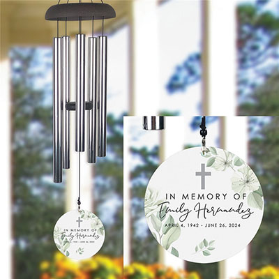 Personalized Watercolor In Memory Of Wind Chime