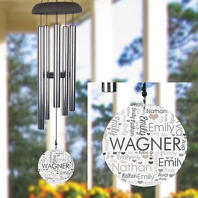 Personalized Word-Art Wind Chime