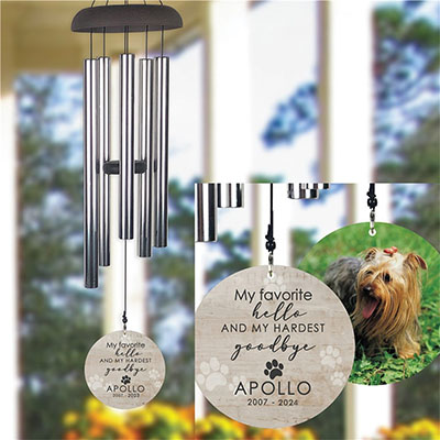 Personalized Hardest Goodbye Photo Wind Chime